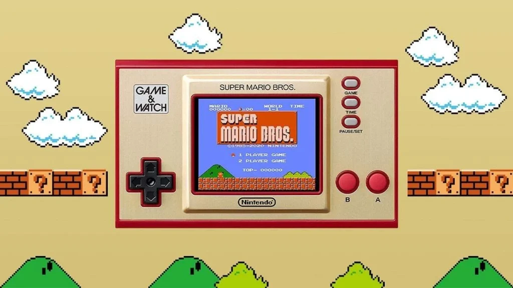 Game & Watch Super Mario Bros fondo pixelado