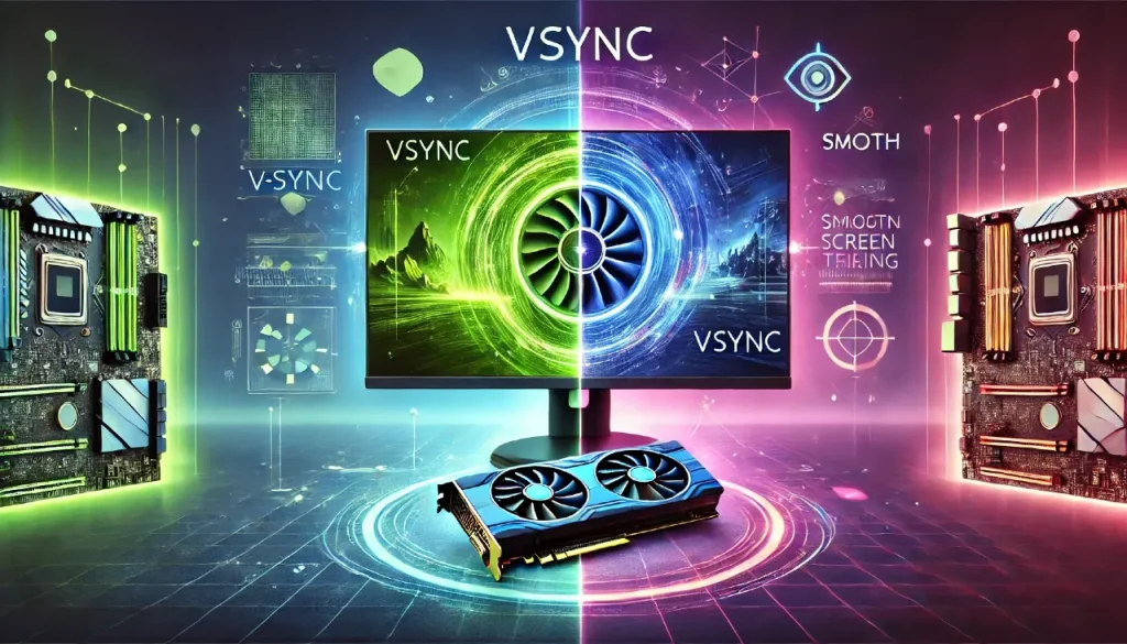 Comparativa de VSYNC en monitor y tarjeta gráfica.