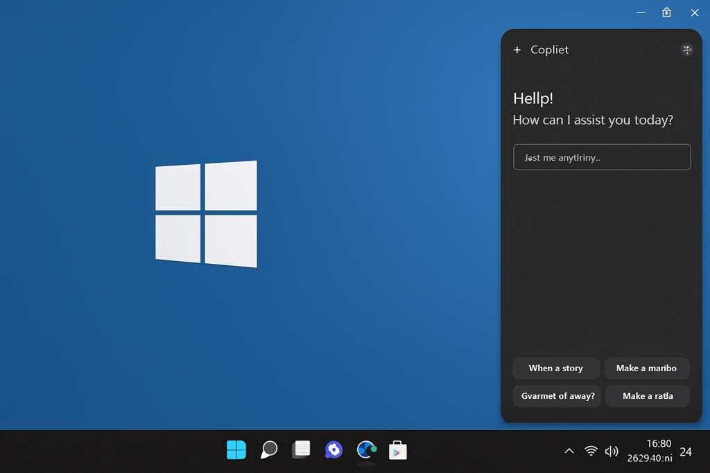 Pantalla de Windows 11 26H2 mostrando Copilot+ integrado y el nuevo escritorio